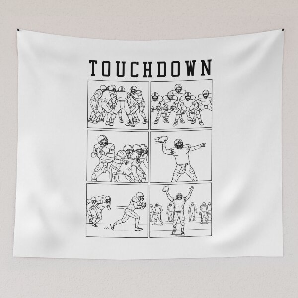 Item preview, American Football Player Touchdown Diagram Funny Team designed and sold by GrandeDuc.