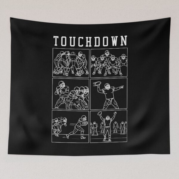 Item preview, American Football Player Touchdown Diagram Funny Team designed and sold by GrandeDuc.