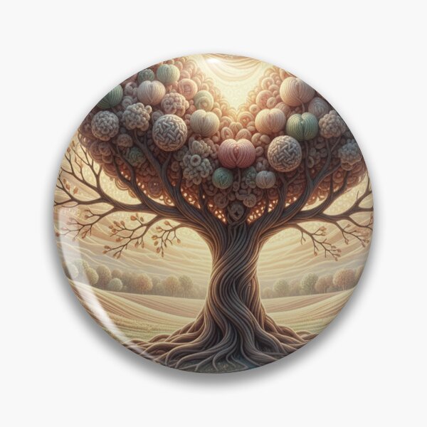 Artikelvorschau, Heart Tree in the Woven World – Surreal Nature Art in Warm Light entworfen und verkauft von Herzbaumatelier.