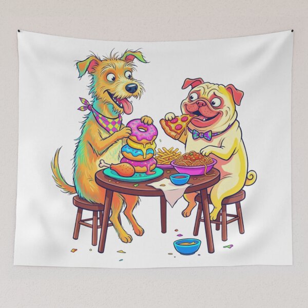 Item preview, The dog is eating food. designed and sold by PP&RAINBOW SHOP.