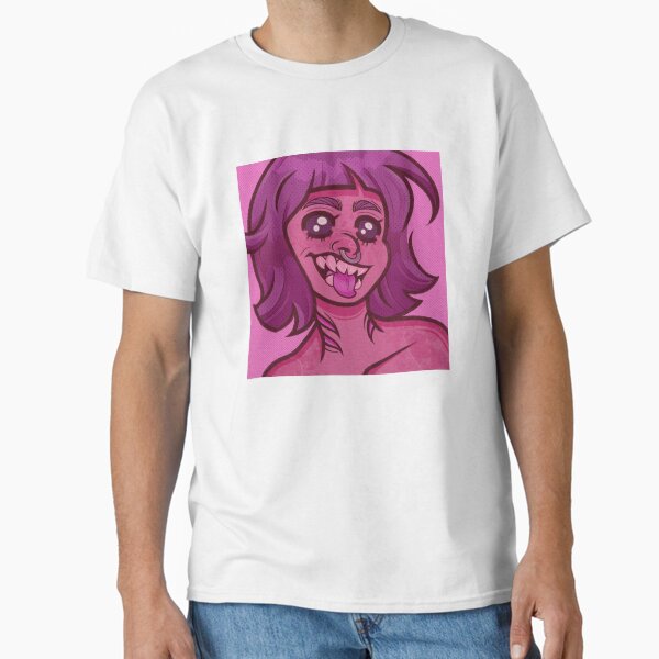 fangs out pink shark girl Classic T-Shirt