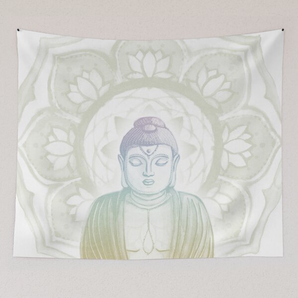 Item preview, Buddha Padma Watercolor - Snow Rainbow Sorbet Tea designed and sold by Irene Estelle.
