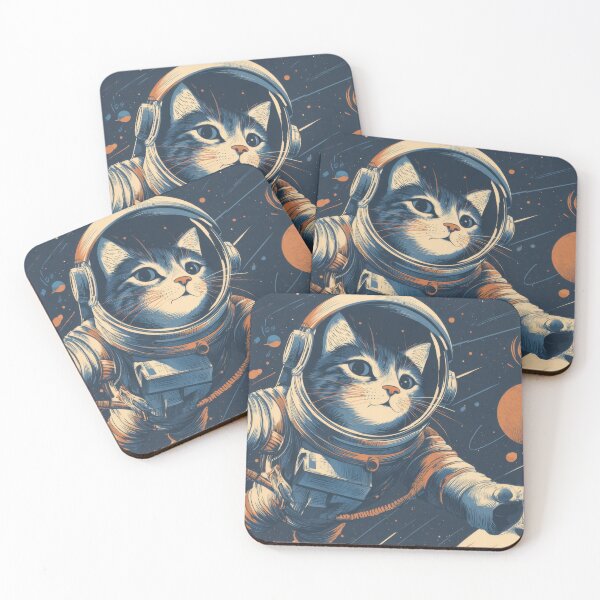 Item preview, Cat in space with planets around designed and sold by anytka.