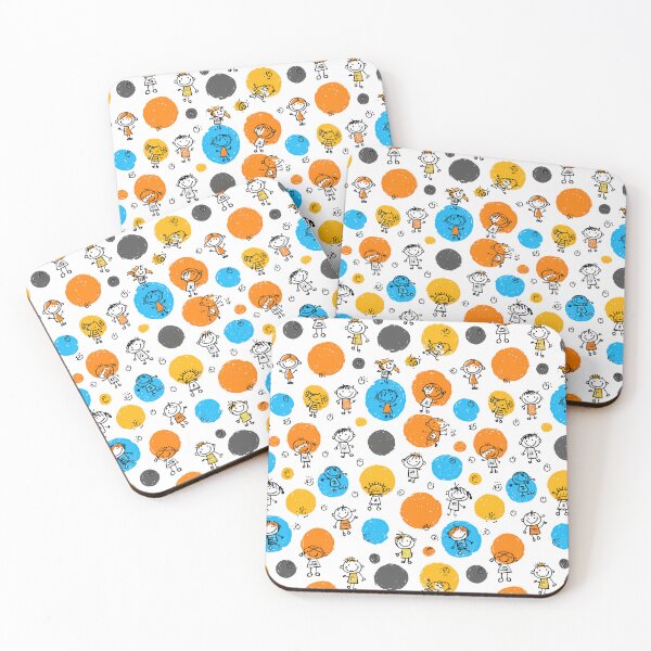 Item preview, Kids and Blue Doodle Circles Texture designed and sold by Piotrek0001.