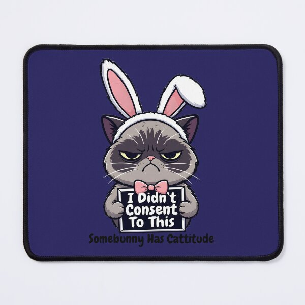 Item preview, Grumpy Cat Easter — I Didn't Consent To This Funny Bunny Ears Cat Shirt designed and sold by CottonFirst.
