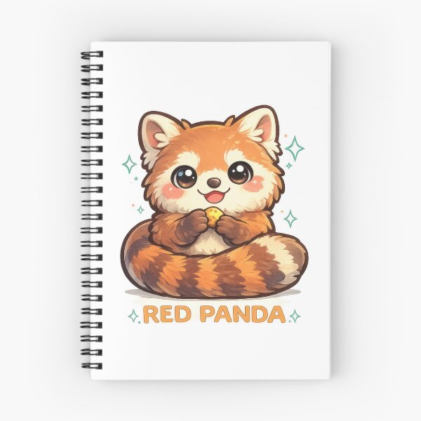 Item preview, Red Panda Kawaii Sticker (Cute Red Panda Snack Time) designed and sold by jgvisualarts.