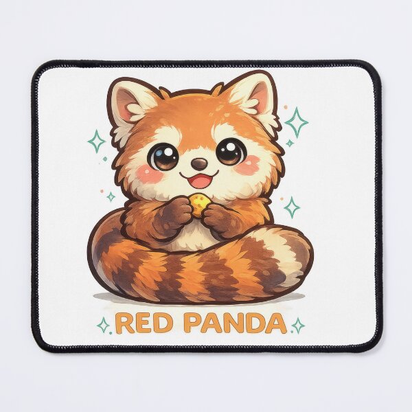 Item preview, Red Panda Kawaii Sticker (Cute Red Panda Snack Time) designed and sold by jgvisualarts.