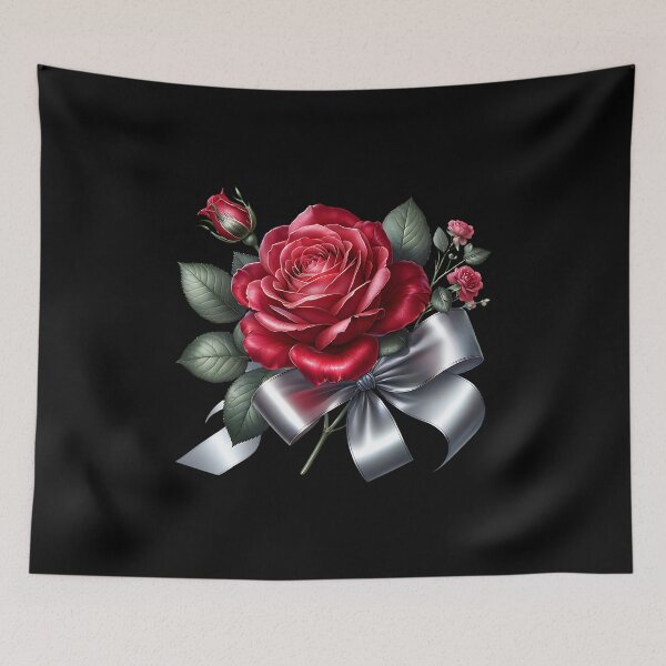 Item preview, Red Rose Blossom Illustration – Romantic Floral Art designed and sold by artedigital99.