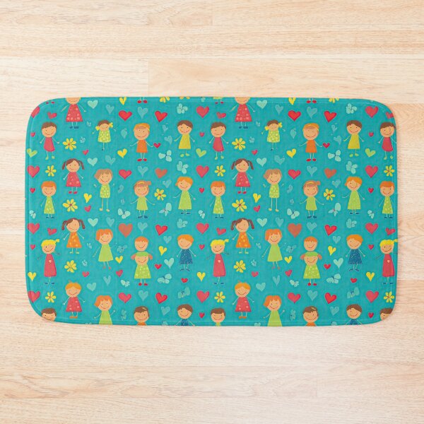 Item preview, Happy Girls on Teal Green Background designed and sold by Piotrek0001.