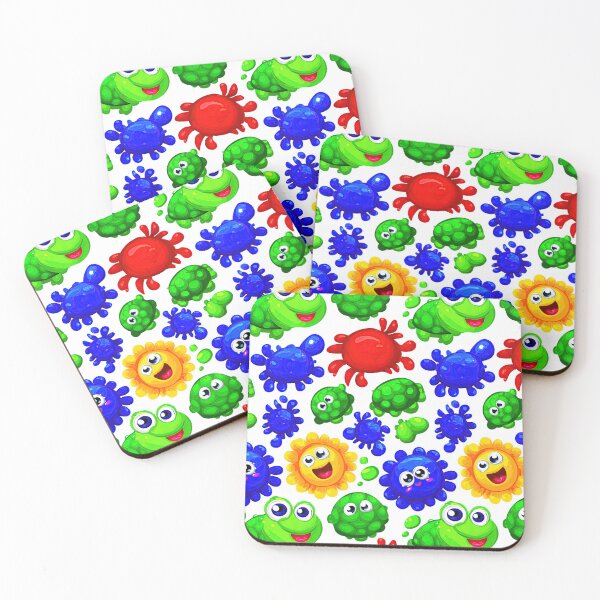 Item preview, Bright Blue and Green Friendly Monsters designed and sold by Piotrek0001.