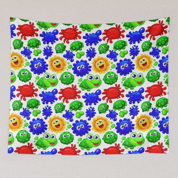 Item preview, Bright Blue and Green Friendly Monsters designed and sold by Piotrek0001.