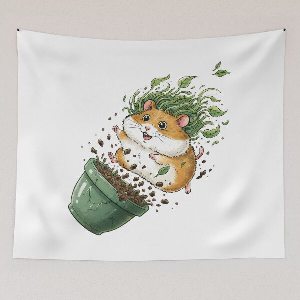 Item preview, Hamster Escaped The Pot designed and sold by EdvvinStudios.