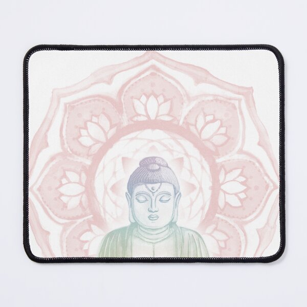 Item preview, Buddha Padma Watercolor - Snow Rainbow Sorbet Rose designed and sold by Irene Estelle.