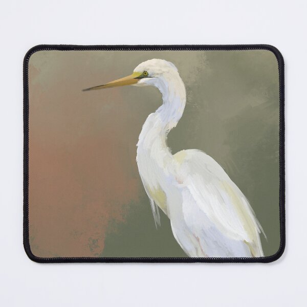 Item preview, Quiet Egret in Soft Light bird oil painting designed and sold by SILVERAPPLE.
