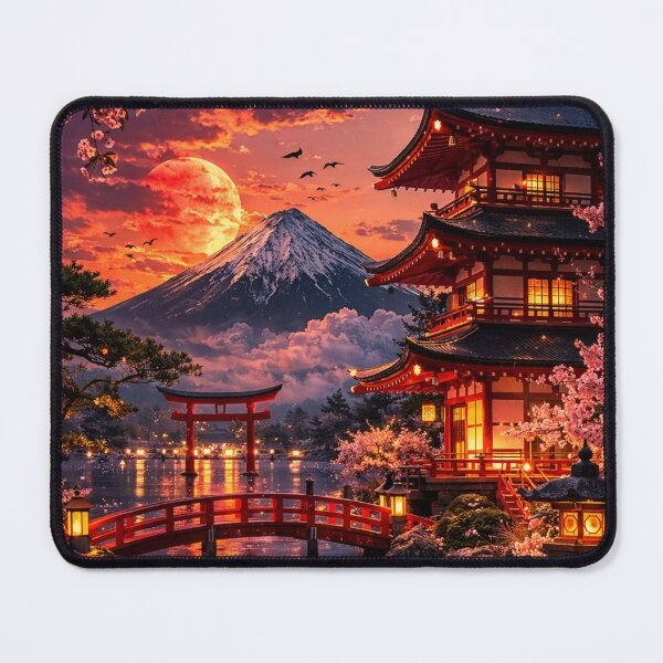 Item preview, Japanese Temple Sunset designed and sold by ApGraphicDesigns.