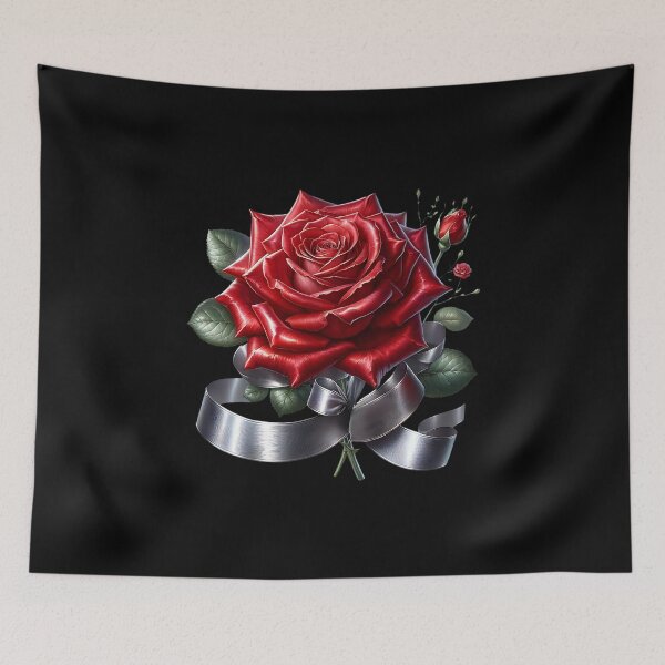 Item preview, Elegant Red Rose Flower – Botanical Illustration designed and sold by artedigital99.