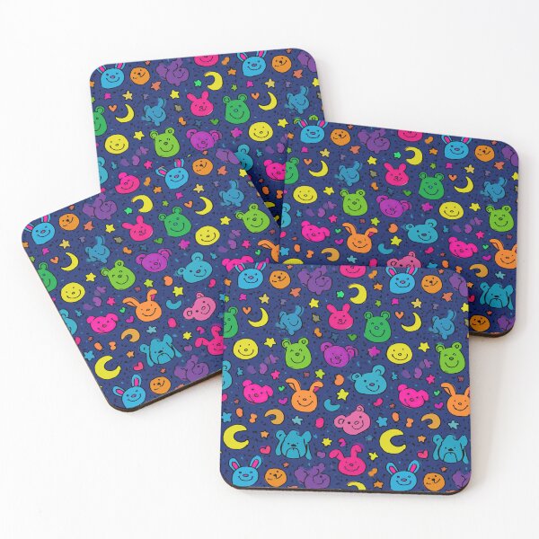 Item preview, Neon Colored Monsters on Dark Background designed and sold by Piotrek0001.