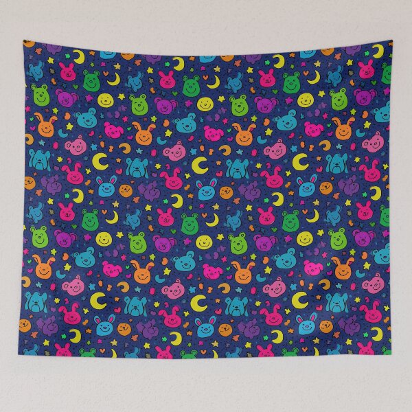 Item preview, Neon Colored Monsters on Dark Background designed and sold by Piotrek0001.