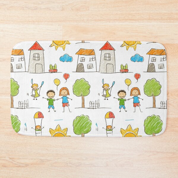 Item preview, Kids House and Balloons Crayon Drawing designed and sold by Piotrek0001.