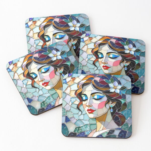 Item preview, Woman Portrait Mosaic designed and sold by ByNicoleSara.