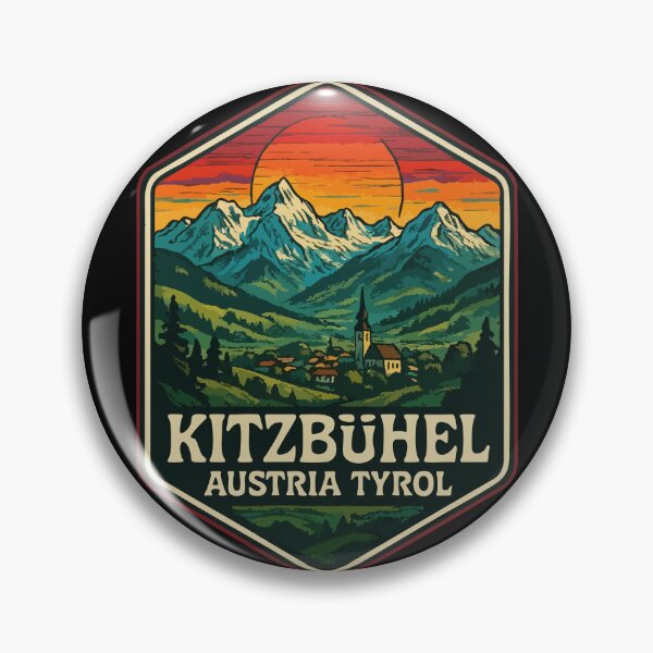 Item preview, Kitzbuhel Austria Tyrol Retro Travel designed and sold by TomFrontierArt.