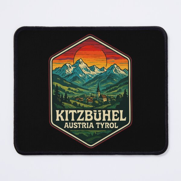 Item preview, Kitzbuhel Austria Tyrol Retro Travel designed and sold by TomFrontierArt.