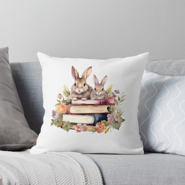 Item preview, "Fairytale Book Bunny | Fairytale Books Sticker | Magical Book Aesthetic Art" designed and sold by Mandayartstudio.