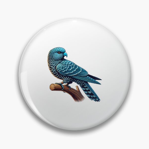 Item preview, A vibrant blue parrot perched gracefully on a branch, showcasing its stunning feather patterns. designed and sold by cave-canvas.