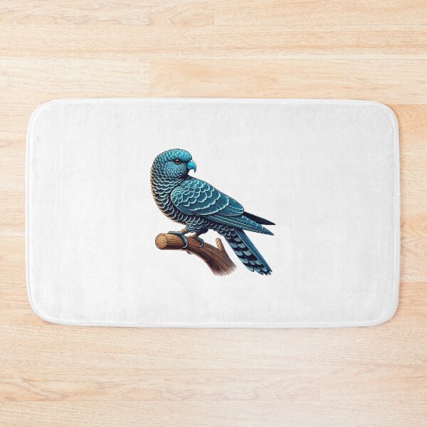Item preview, A vibrant blue parrot perched gracefully on a branch, showcasing its stunning feather patterns. designed and sold by cave-canvas.