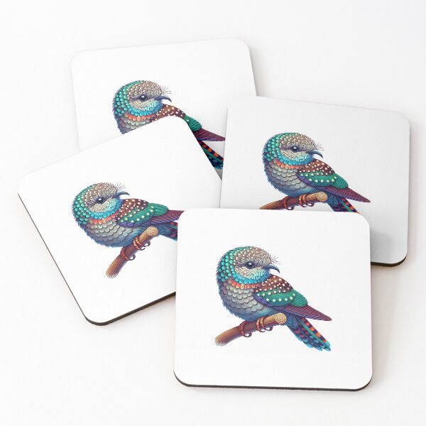 Item preview, Colorful bird perched on a branch, showcasing intricate patterns and vibrant hues. designed and sold by cave-canvas.