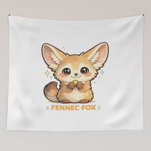 Item preview, Fennec Fox Kawaii Sticker (Cute Big Ears Desert Fox) designed and sold by jgvisualarts.