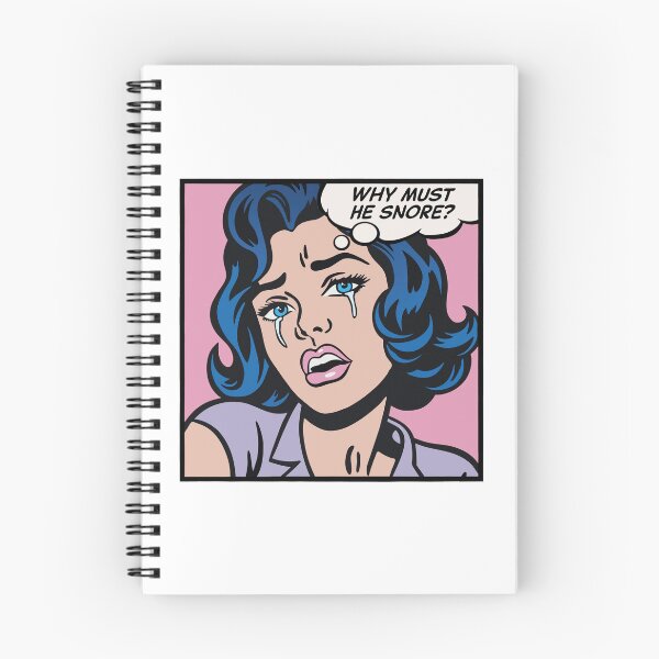 Item preview, Why must he snore? pop art girl designed and sold by PaulSDesign.