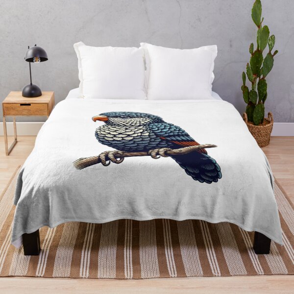 Item preview, A vibrant parrot perched on a branch, showcasing detailed feathers and striking colors. designed and sold by cave-canvas.