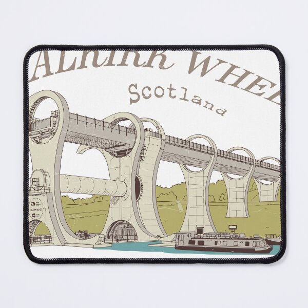 Item preview, Falkirk Wheel Scotland – Iconic Scottish Landmark Retro Travel Illustration designed and sold by MarcelPawlak.