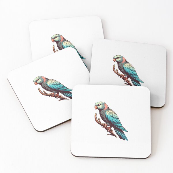 Item preview, Colorful parrot perched on a branch, showcasing vibrant feathers and intricate details. designed and sold by cave-canvas.