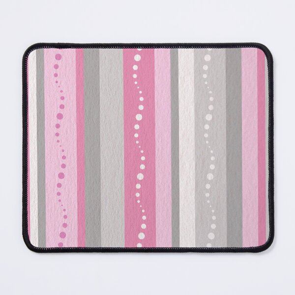 Item preview, Pink and Gray Vertical Stripe Pattern – Modern Minimal Dotted Abstract Design designed and sold by Artsy Corner.