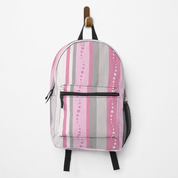 Item preview, Pink and Gray Vertical Stripe Pattern – Modern Minimal Dotted Abstract Design designed and sold by Artsy Corner.