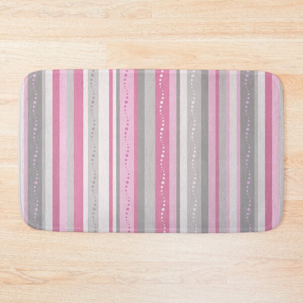 Item preview, Pink and Gray Vertical Stripe Pattern – Modern Minimal Dotted Abstract Design designed and sold by Artsy Corner.