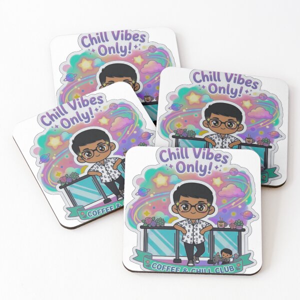 Item preview, Chill Vibes Only - Coffee & Chill Club Kawaii Chibi Aesthetic designed and sold by WittyWear Designs.