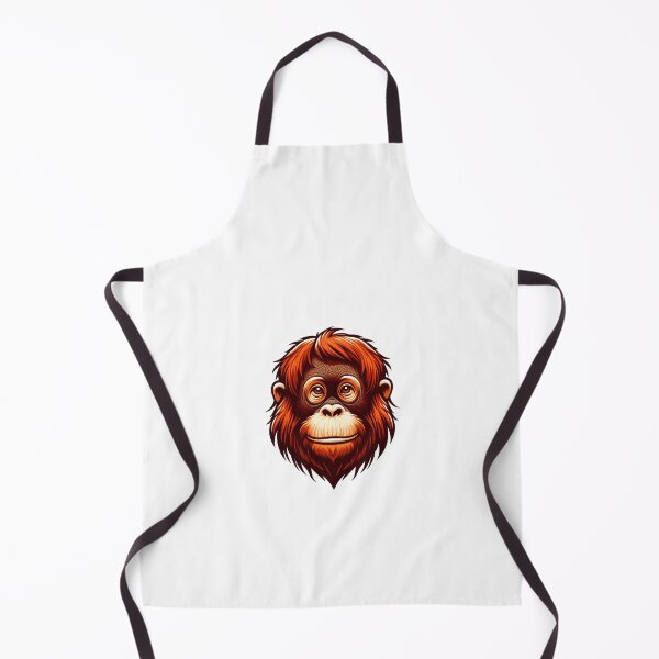 Item preview, A colorful and stylized illustration of a monkey with vibrant orange fur and expressive eyes. designed and sold by cave-canvas.