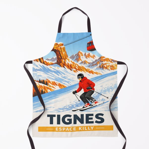 Item preview, Vintage Tignes Ski Poster – French Alps Travel Poster | Espace Killy Retro Ski Art designed and sold by supernova-tees.