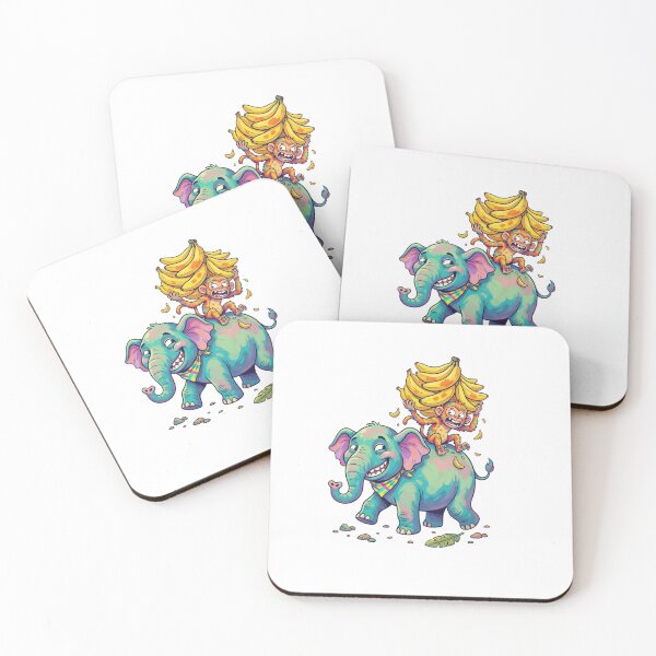 Item preview, elephant and monkey designed and sold by PP&RAINBOW SHOP.