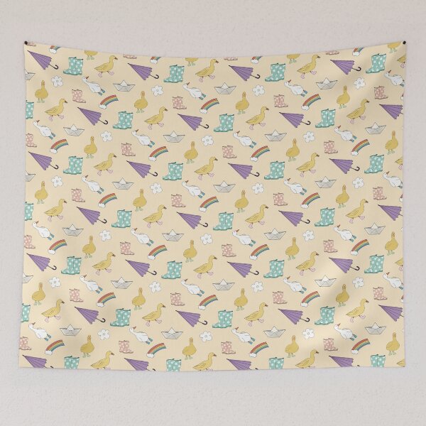 Item preview, Cute Seamless Duck Pattern with Rain Boots designed and sold by Seamlessly Buffalo.