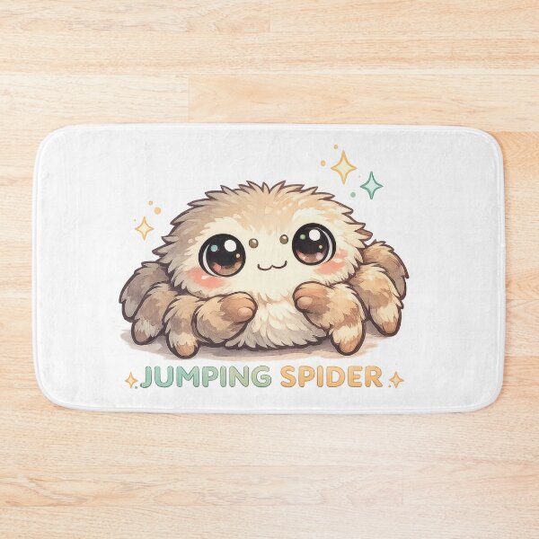 Item preview, Jumping Spider Kawaii Sticker (Cute Fluffy Spider Friend) designed and sold by jgvisualarts.