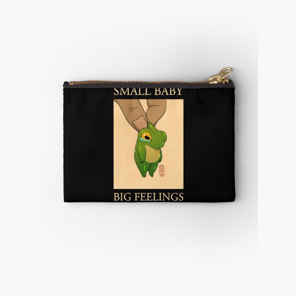 Item preview, small baby big feelings cute frog artwork asian japanese chinese style drawing transparent bg  designed and sold by mkr500.