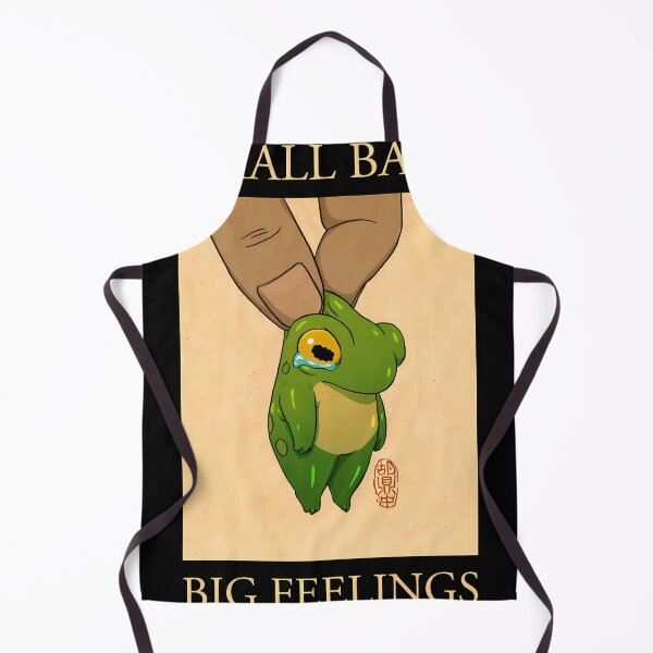 Item preview, small baby big feelings cute frog artwork asian japanese chinese style drawing transparent bg designed and sold by mkr500.