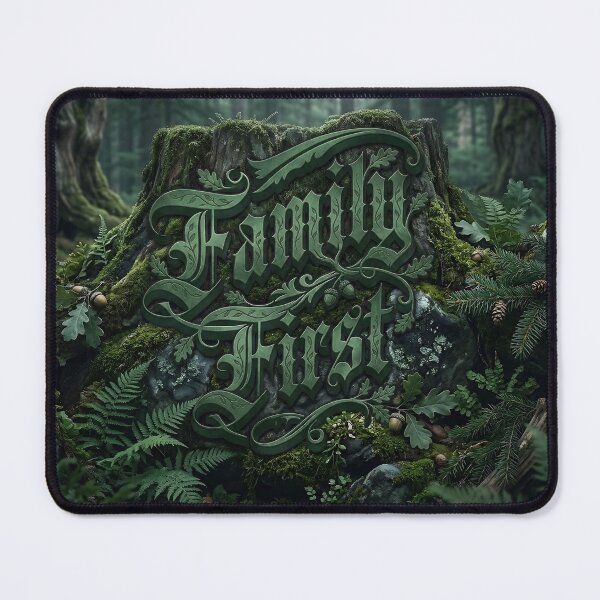 Item preview, Family First Evergreen Bond Tattoo Script designed and sold by MarCinu Art.