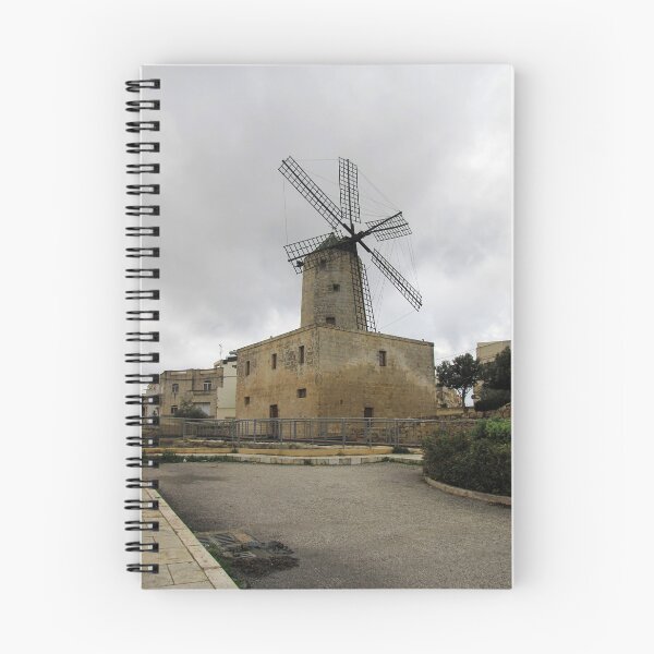 Item preview, Historic Stone Windmill Against Moody Overcast Sky With Old Town Buildings And Path designed and sold by Nmallia.