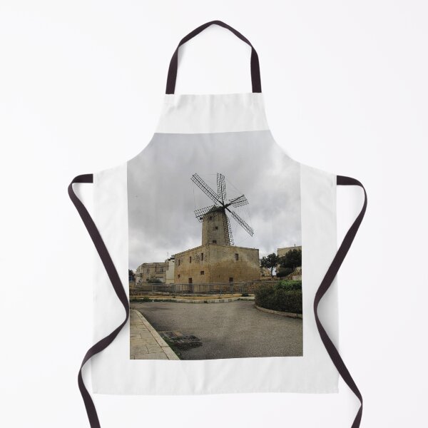 Item preview, Historic Stone Windmill Against Moody Overcast Sky With Old Town Buildings And Path designed and sold by Nmallia.