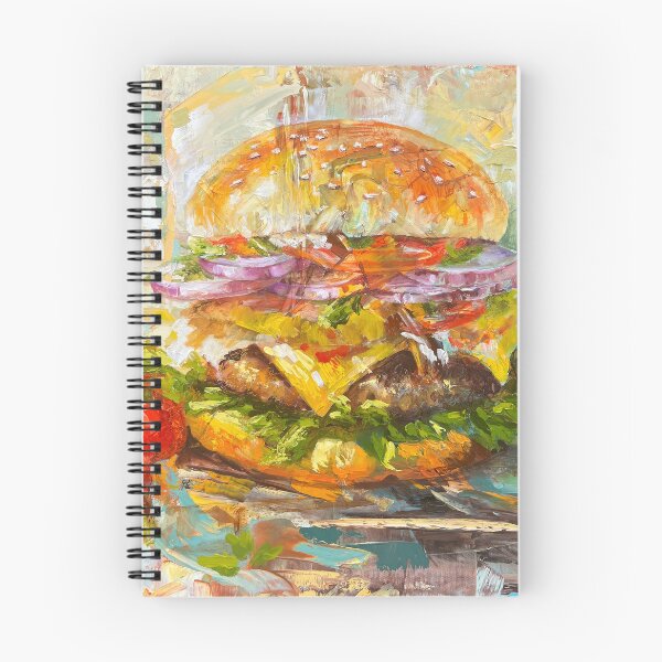 Item preview, Cheeseburger Painting – Colorful Burger Food Art designed and sold by AlisaArtDecor.